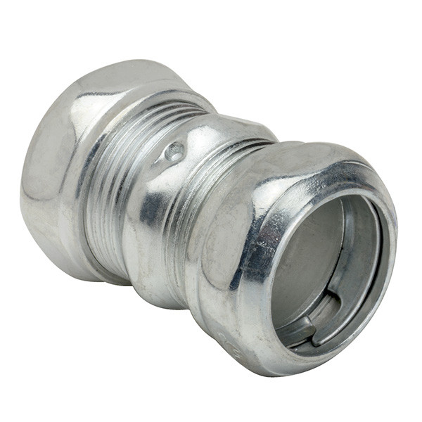 Garvin Industries 2-1/2" EMT Compression Coupling, Steel, Zinc Plated