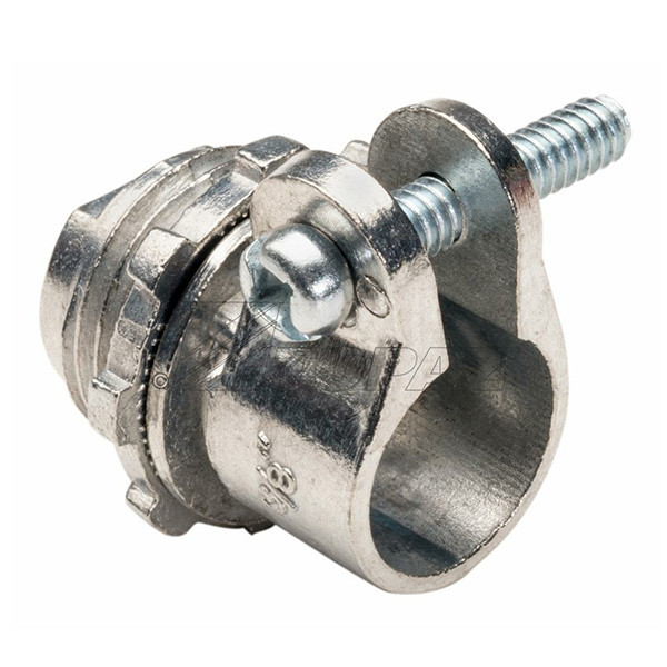 Garvin Industries 3/4" Squeeze Type Straight Flexible Conduit Connector, Insulated Throat, Zinc Die Cast