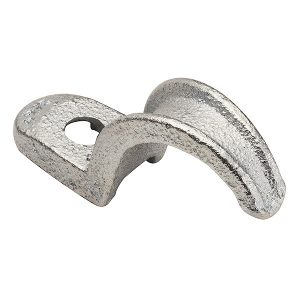 Garvin Industries 563, 1" 1-Hole Malleable Iron Strap, Zinc Plated, Heavy-Duty, cULus Listed