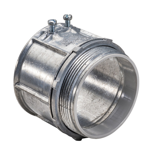 Garvin Industries 638, 3" EMT Set Screw Connector, Zinc Die Cast, Concrete Tight When Taped