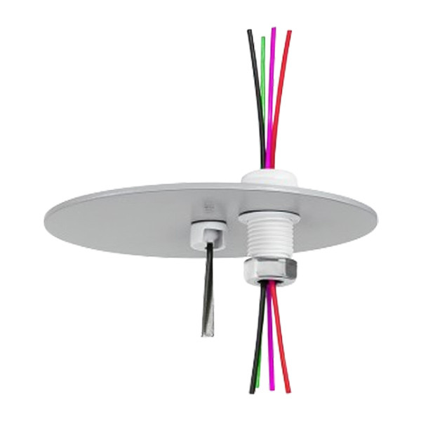 Cable Canopy Kit, White and Black Finish, 2-Piece Cable Coupler, GR-1/4 Gripper, 50" 1/16" Cable, 60" 18/4 & 22/2 Cord