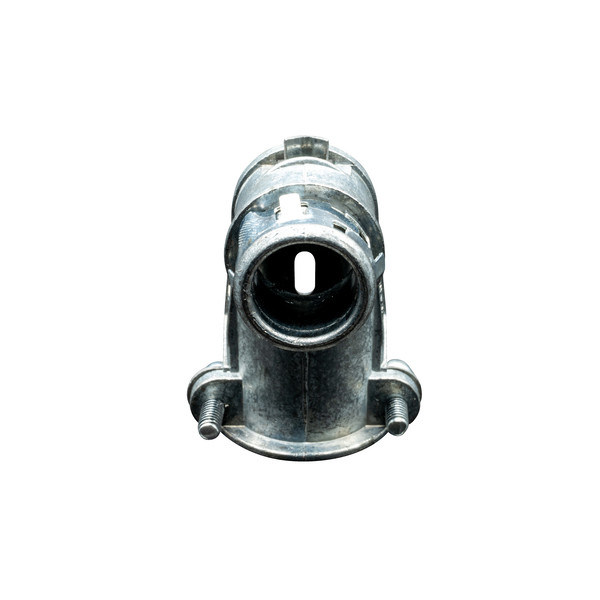 Garvin Industries Snap-In MC Connector, 3/8" Trade Size, 90° Angle, Zinc Diecast, 1/2" KO, Cable Range 0.445"-0.610"