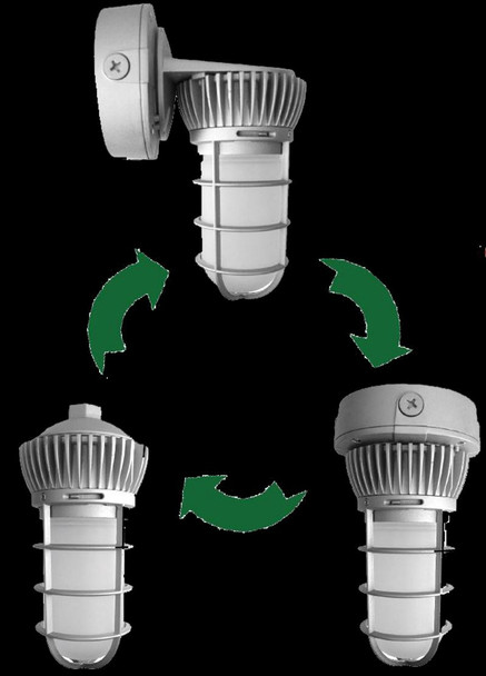 LED Universal Vapor Lights, (all Mounting Options In One Box) 120-277V, IP65 Nema 3R image 4