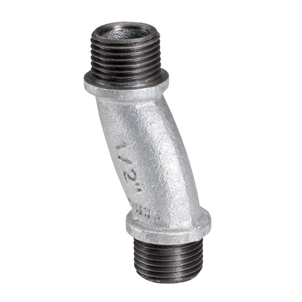 Garvin Industries 1/2" RGD Offset Nipple, Malleable Iron, Hot Dip Galvanized