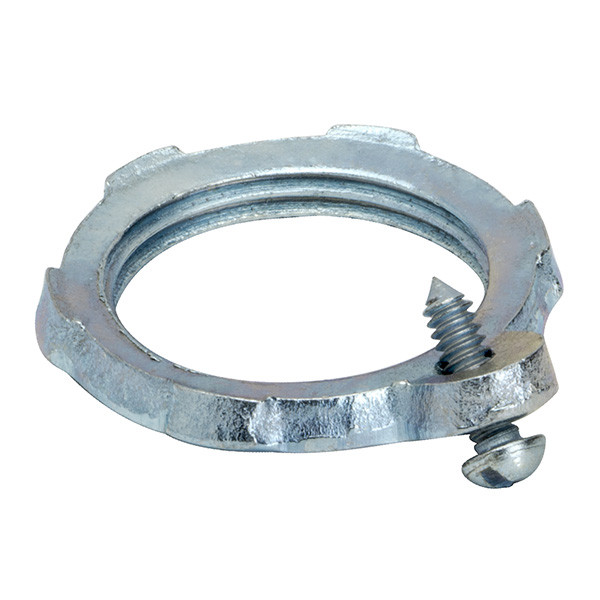 Garvin Industries Grounding Locknut, Steel, Zinc Plated, 2-1/2 Inch