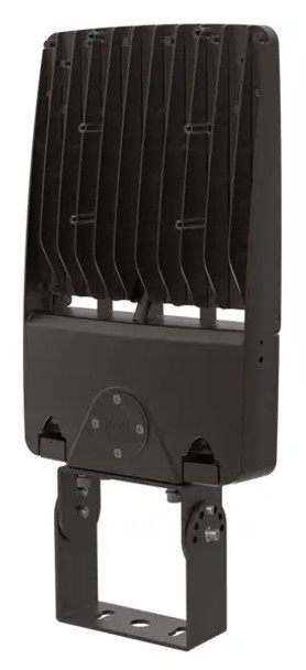 Commercial LED CLF14 Series Flood Light, 80W|100W|150W Tunable Wattage, 3000K|4000K|5000K Selectable CCT, Trunnion Mount, Bronze, Integrated Photocell