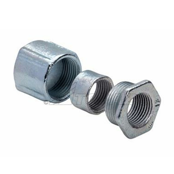 Garvin Industries 855HDG, 1-1/2" Rigid 3-Piece Coupling, Malleable Iron, Hot Dip Galvanized