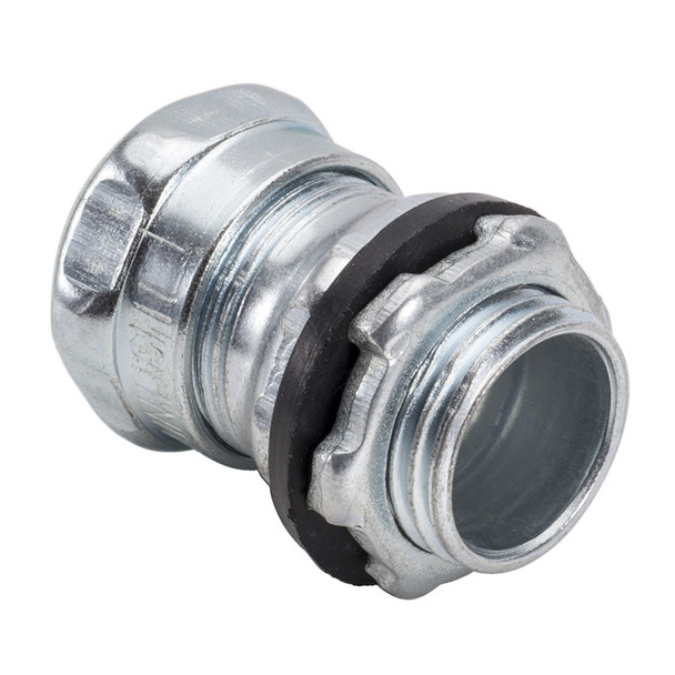 Garvin Industries 2" Raintight Steel Compression Connector, Compression Type, Concrete Tight, Steel Locknut & Gasket