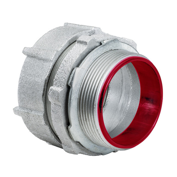 Garvin Industries 270I, 4" Rigid Compression Connector, Malleable Iron, Insulated Throat, Threadless, Concrete Tight