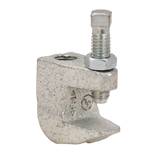 Garvin Industries Iron Beam Clamp, 1/2" Rod, Electro-Galvanized, 3/4" Flange, 100 Pack