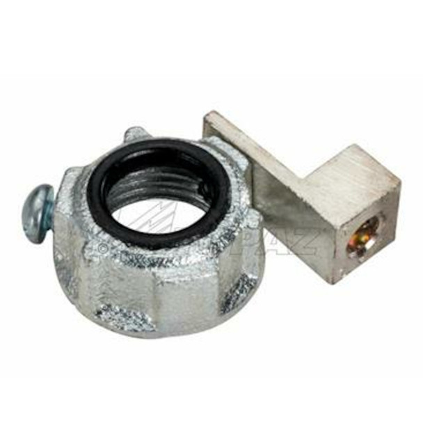 Garvin Industries 4" Malleable Iron Grounding Bushing with Aluminum Lug, Plastic Insulator, Steel Screws, Model 330M