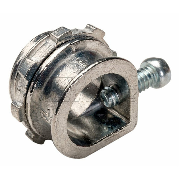 Garvin Industries 121A, 3/4" Set Screw Type Steel Flexible Conduit Connector, Zinc Die Cast