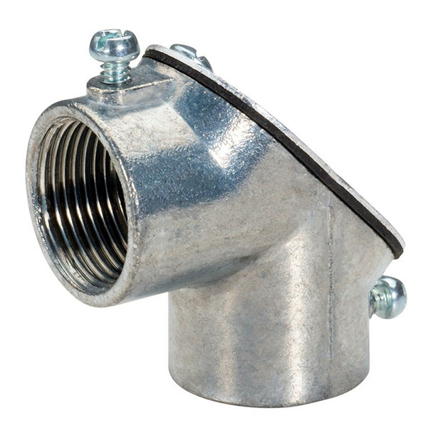 Garvin Industries 1-1/4" EMT/RGD Combo Pull Elbow, Zinc Die Cast, Removable Cover, Neoprene Gasket