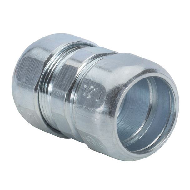 Garvin Industries 252TZ, 3/4" Rigid Compression Coupling, Steel, Zinc Plated, Threadless, Concrete Tight