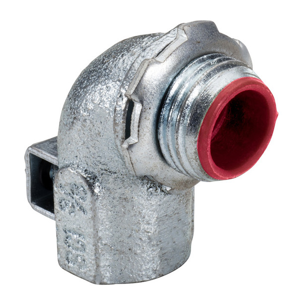 Garvin Industries 232TBS, 3/4" 45 Degree Top Bite Saddle Connector, Insulated Throat, Malleable Iron, Zinc Plated