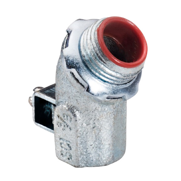 Garvin Industries 231TBS, 45 Degree 1/2" Top Bite Saddle Connector, Insulated Throat, Malleable Iron, Zinc Plated