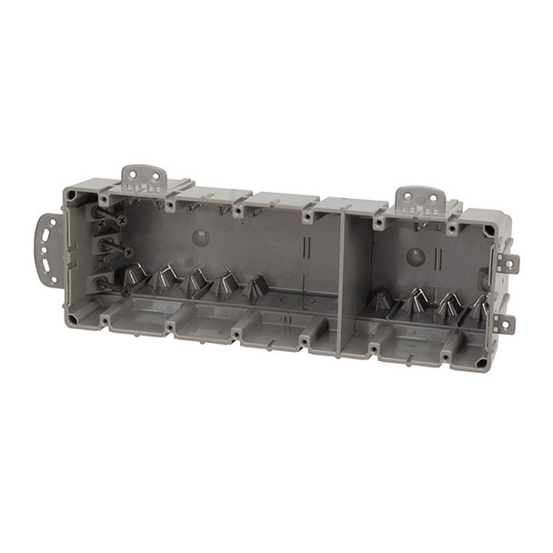 Garvin Industries Six Gang Non-Metallic Multi-Mount Romex Box, 110 Cu. In., Model MSBMMT6G