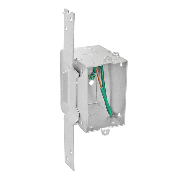 Garvin Industries 3" x 2" Bracketed Switch Box, 2-3/4" Deep, Gangable, Flat Bracket, Conduit KO's