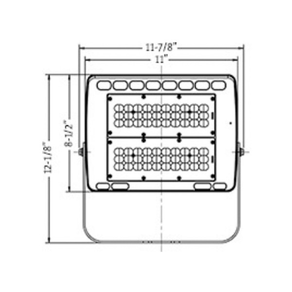 Westgate LF4 Architectural Series LED Flood Light with Trunnion, 80W, 9500lm, 5000K, 120-277VAC, Dark Bronze