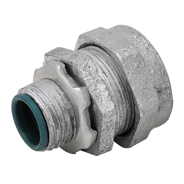 Garvin Industries 1/2" Rigid Compression Box Connector, No Thread, Insulated, Malleable Iron