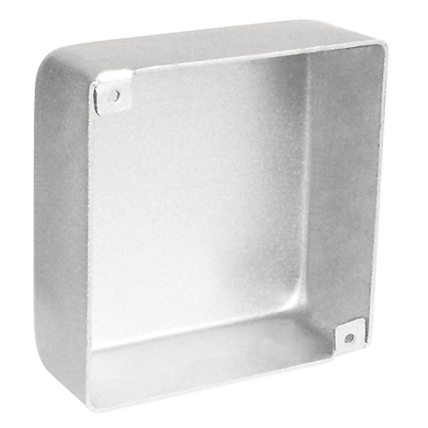 Garvin Industries 4" Square Box, 1-1/4" Deep, Drawn, No Knockouts, Stainless Steel