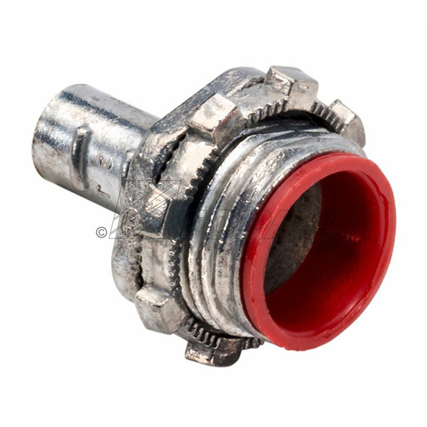 Garvin Industries Screw-In Flexible Metallic Conduit Connector, 3/4 Inch, Zinc Die Cast, Insulated Throat
