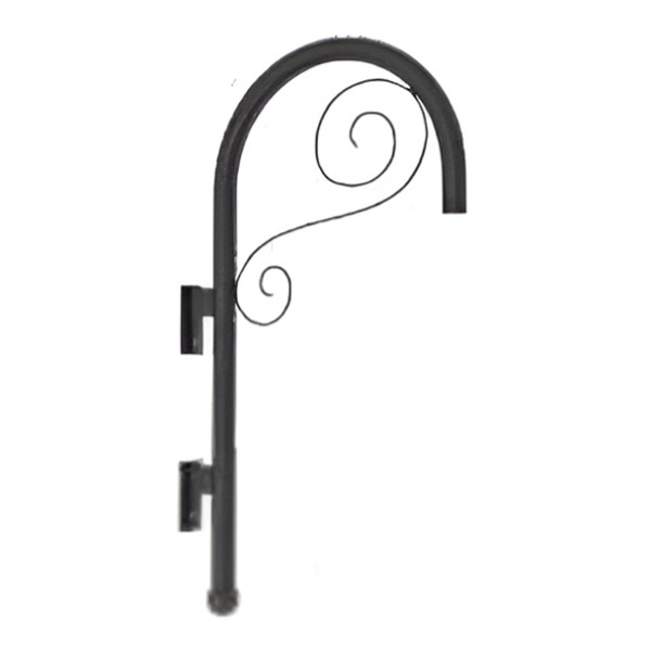 Westgate DAB Series, Bent Decorative Pole-Mounting Bracket, Model C, Black