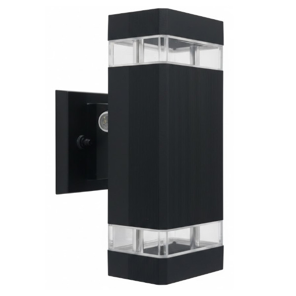 4" Square Black Up/Down Cylinder, 12W, 840lm, RGBW, Combined Distribution, 120-277V, Dual Dim, Smart App/Remote Compatible