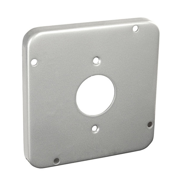 Garvin Industries 4-11/16" Square Industrial Surface Cover, 1/2" Raised, 1.406" Dia., Device Mounting Hardware Included, ETL Listed