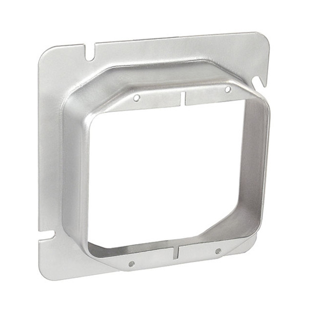Garvin Industries 4-11/16" Square Device Ring, 2-Gang, 1-1/4" Raised, Galvanized Steel