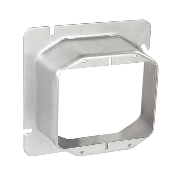 Garvin Industries 4-11/16" Square Two Gang Device Ring, 2" Raised
