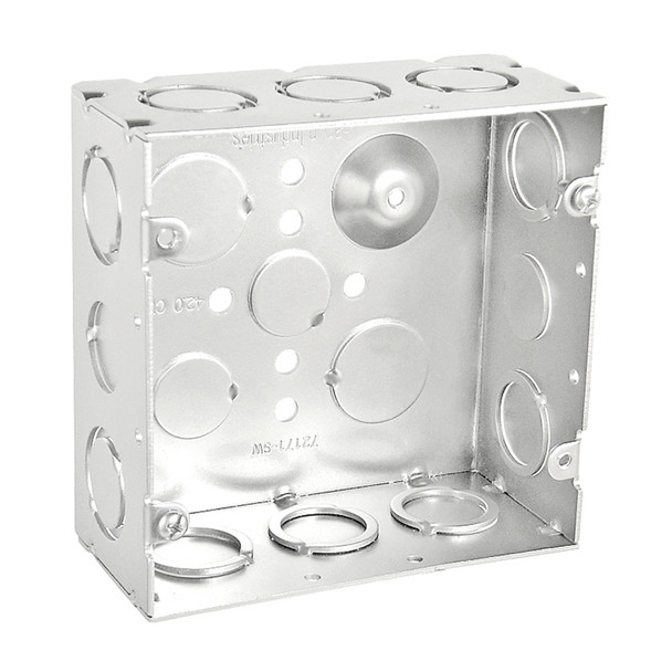Garvin Industries 72171-SW, 4-11/16" Welded Junction Box, 2-1/8" Deep, 1/2" & 3/4" Knockouts