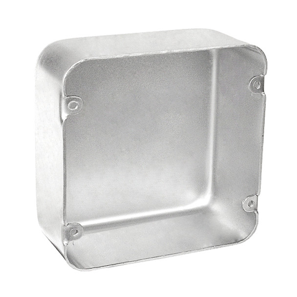 Garvin Industries 4-11/16" Square Box, 2-1/8" Deep, Drawn, No Knockouts, Stainless Steel