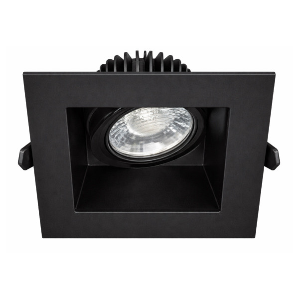 3" Square Regressed Canless Gimbal Downlight, Adjustable, 9W, 800lm, 2700K|3000K|3500K|4000K|5000K