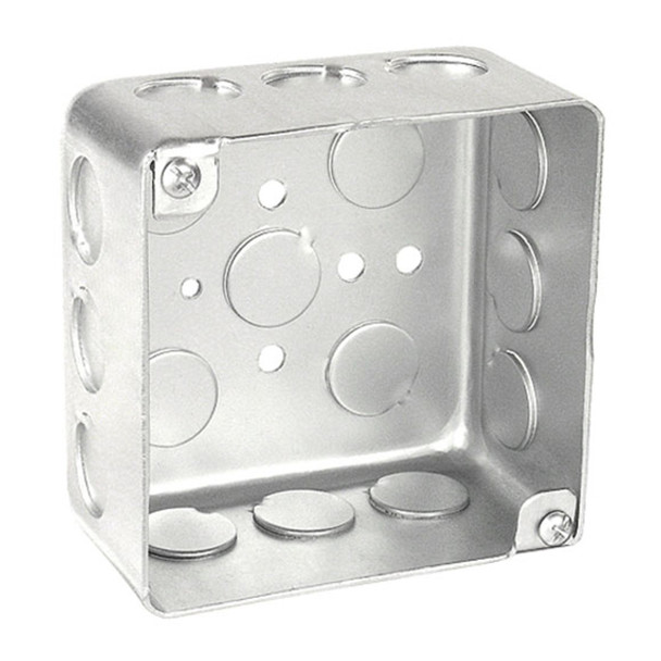 Garvin Industries 4" Square Box, 2-1/8" Deep, With Conduit KO's
