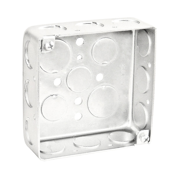 Garvin Industries 4" Square Box, 1-1/2" Deep, Drawn, With Conduit KO's