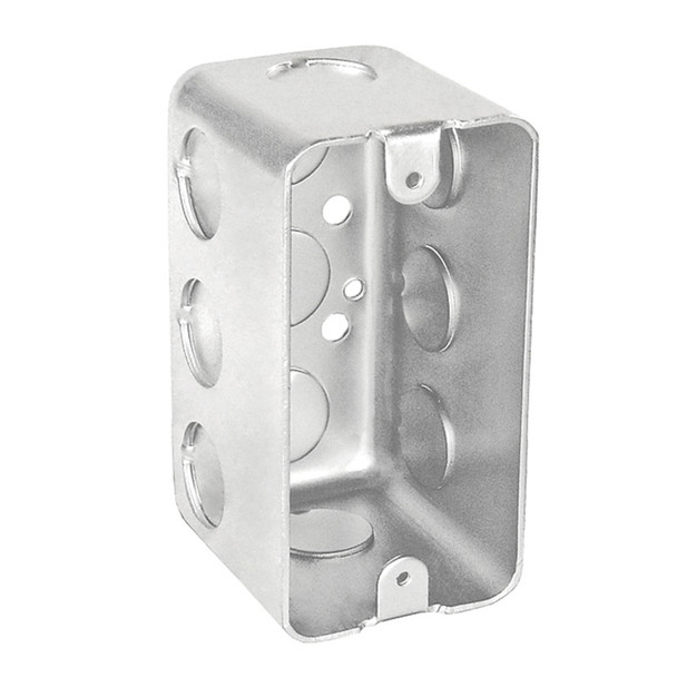 Garvin Industries Handy Box, 2-1/2" Deep, Drawn, With Conduit Knockouts, Stainless Steel