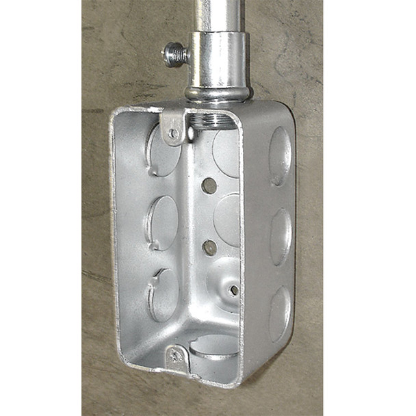 Garvin Industries Handy Box, 2-1/2" Deep, Drawn, With Conduit Knockouts, Stainless Steel