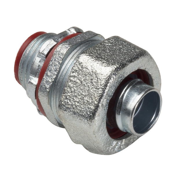 Garvin Industries 474S, 1-1/4" Liquidtight Connector, Malleable Iron, Insulated Throat, NPT Threaded Hub