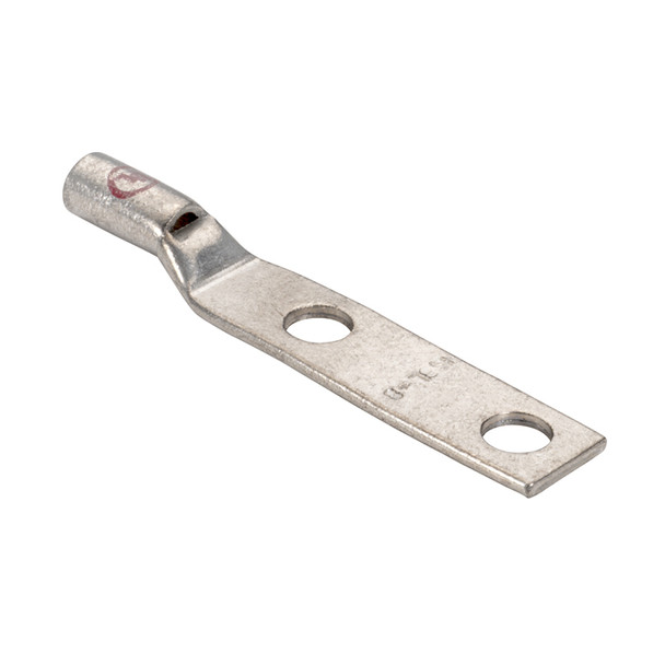 Garvin Industries, Black, 2/0 AWG, 3/8" Stud, 2-Hole, Short Barrel Lug