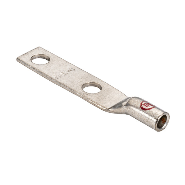 Garvin Industries 2926, Pink, 1/0 AWG, 3/8" Stud, 2-Hole, Short Barrel, Copper Compression Lug