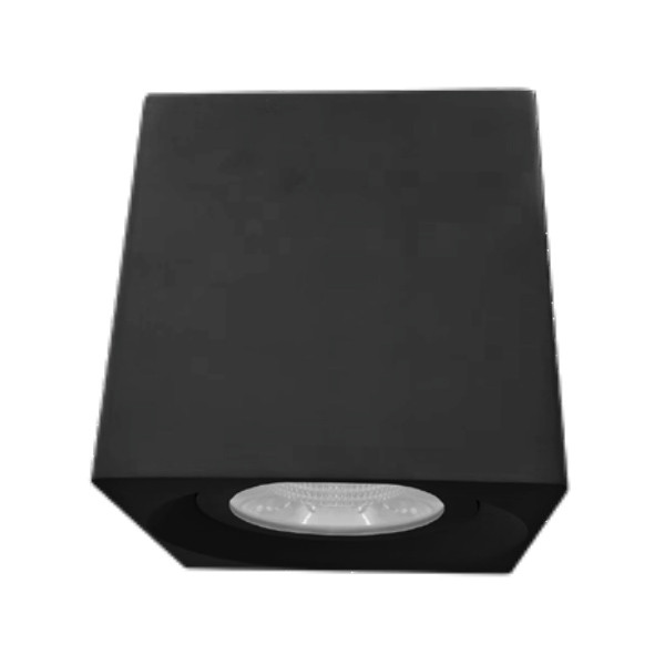 9" Square Rounded-Corner Commercial Cylinder, 42W|56W|70W, 80lm/W, 3000K|4000K|5000K, 9"D x 9"H, Black|White