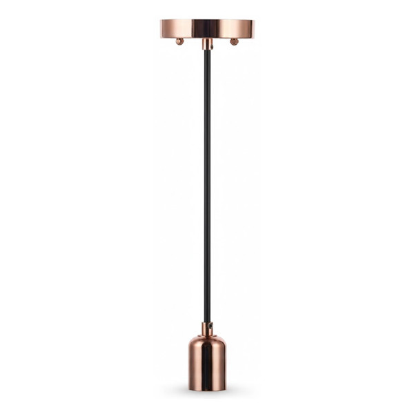 Decorative Socket Pendant, 6FT Cord, E26 Medium Base, 039 Series, Black Cord, Rose Gold or Black Finish