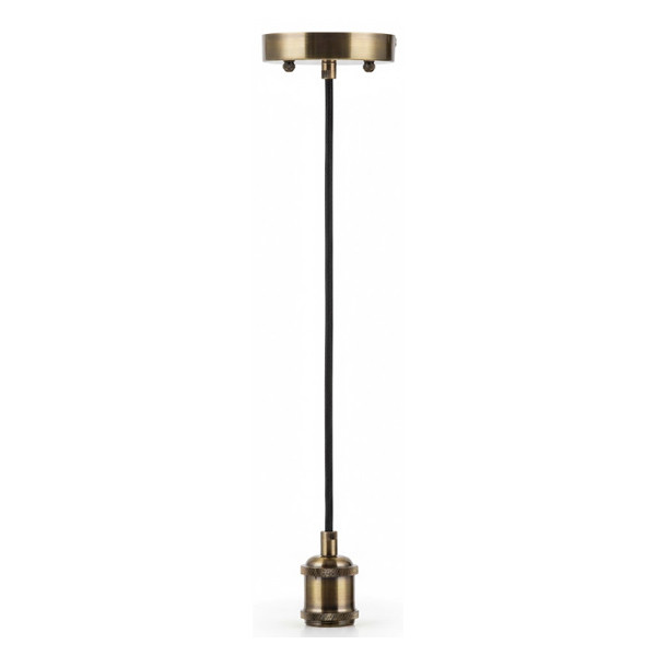 Decorative Socket Pendant, 6FT Cord, E26 Medium Base, Black|Antique Brass|Brass|Gun Black