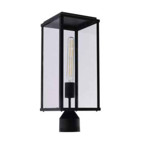 Westgate ERSH Series E26 Glass Wall Sconce, 18.5", Black, 6W, 520lm, 3000K