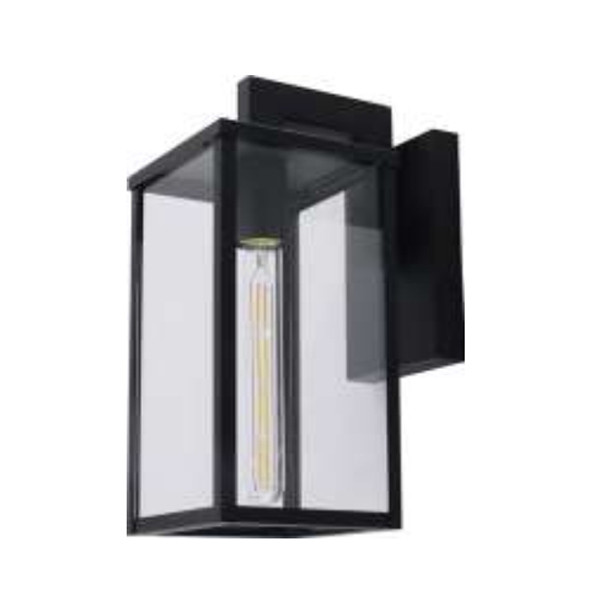 Westgate ERSH Series E26 Glass Wall Sconce, 13.25", Black, Includes LED T Lamp, 6W, 520lm, 3000K