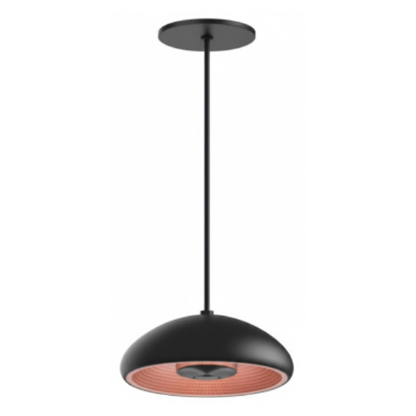 Westgate EU Pendant, 8W, 220lm, 3000K, 8" Diameter, Black with Copper Reflector