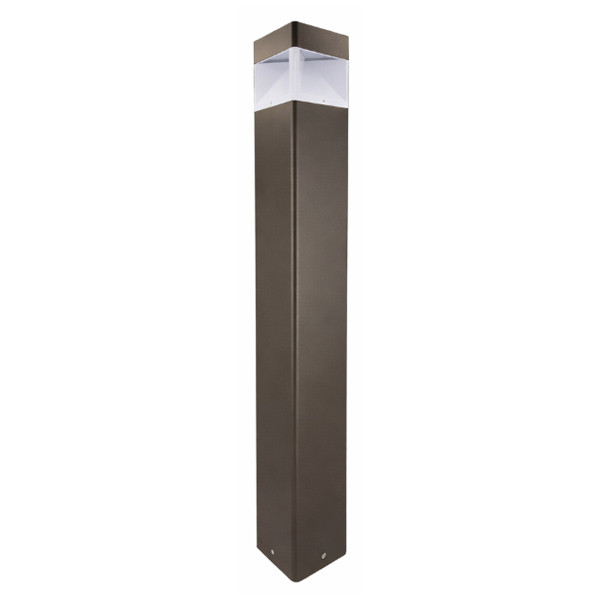 G8 Round 4-Zone Quadrant Modular Bollard, Power and CCT Adjustable, 10W|18W|25W, 3000K|4000K|5000K, White Reflector, Black|Bronze Finish