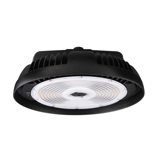 EiKO HBX3 Premium Round High Bay, PowerSet 240/220/200/180W, FieldCCeT 4000K|5000K, 120-347V, Black, High Temp Driver