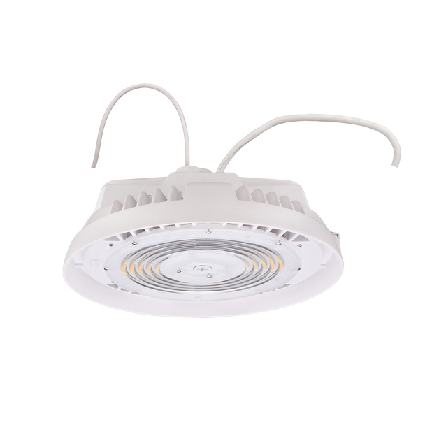 EiKO HBX3 Premium Round High Bay, PowerSet 150/130/100/80W, FieldCCeT Selectable 4000K/5000K, 120-347V, White